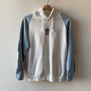 Denim Sleeved Hoodie